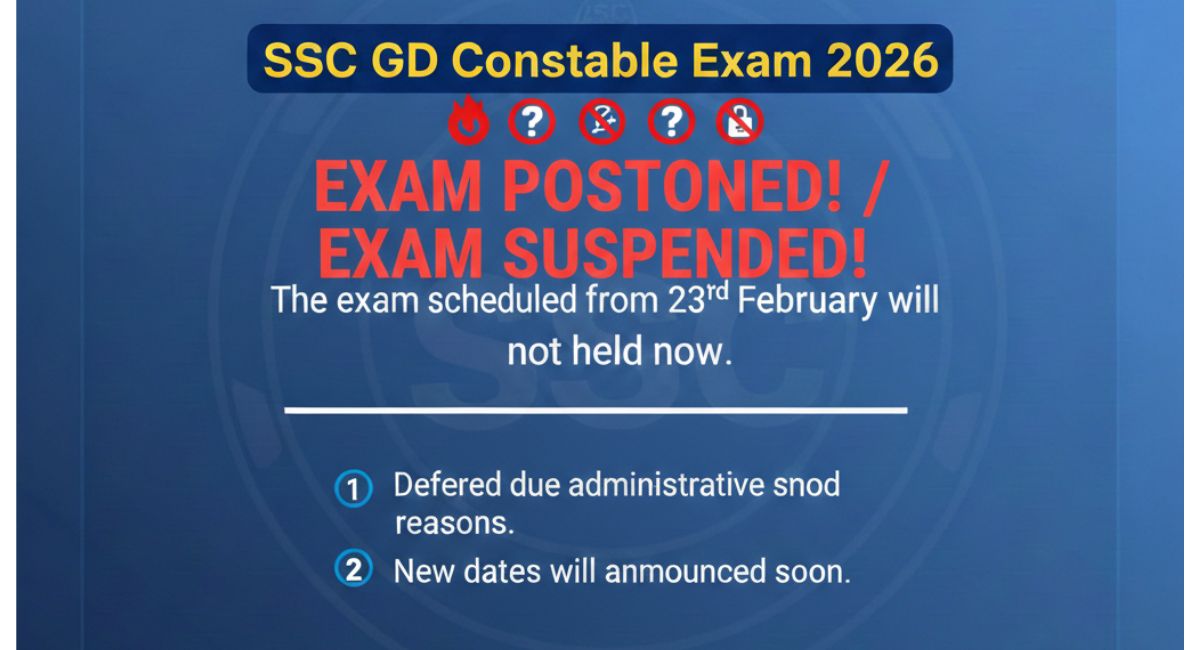 SSC GD Constable Exam Postponed