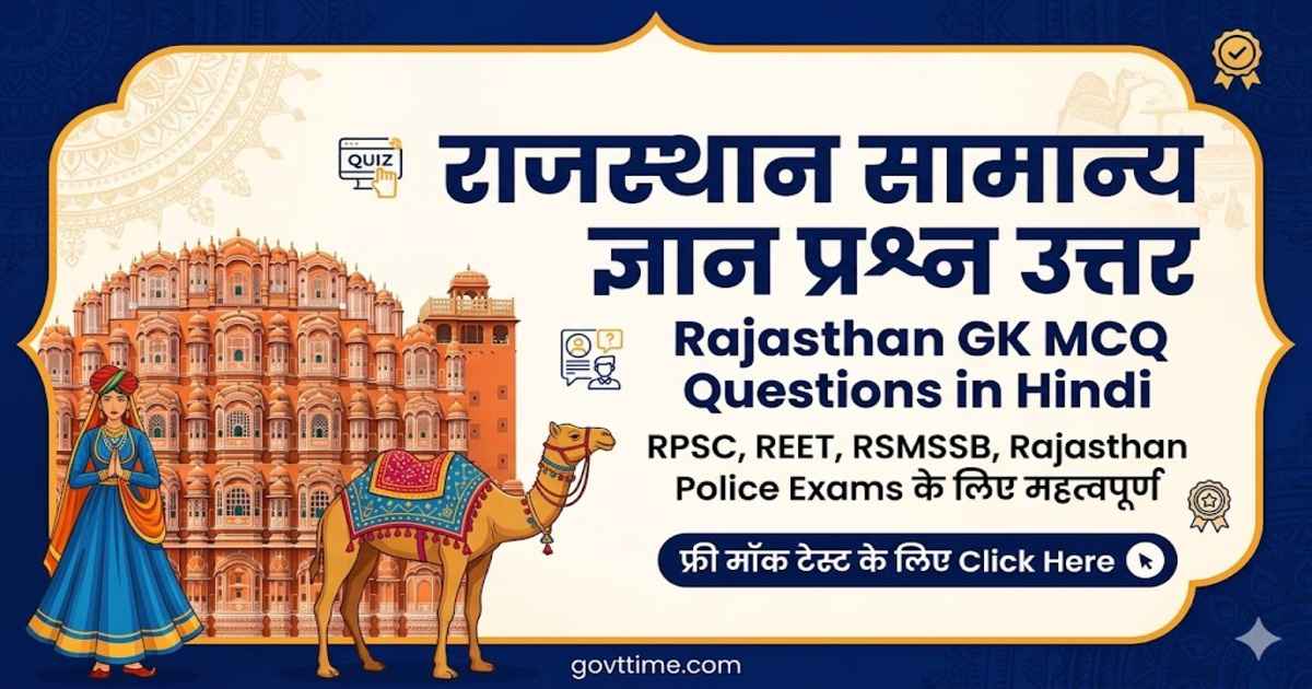 Rajasthan GK MCQ Questions